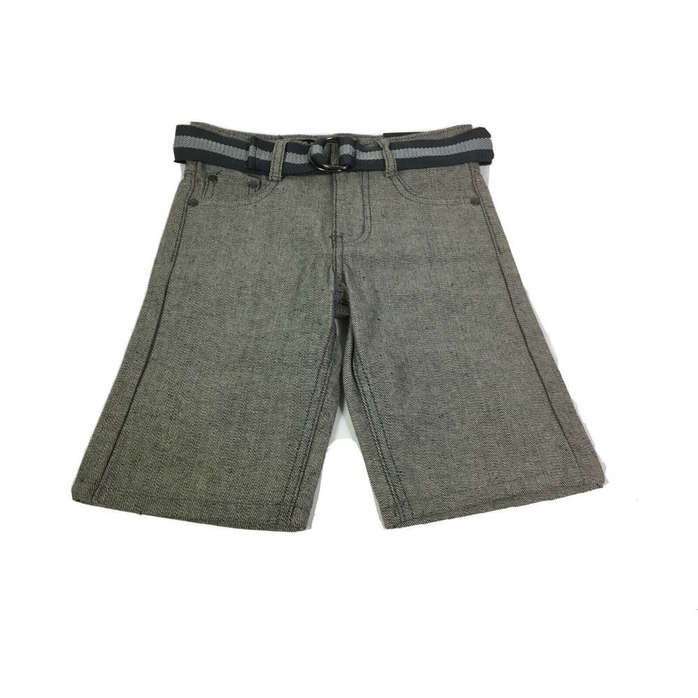 NWT Old Skool Jeans Shorts Womens Junior Sz 6 belt med rise gray denim waist 24